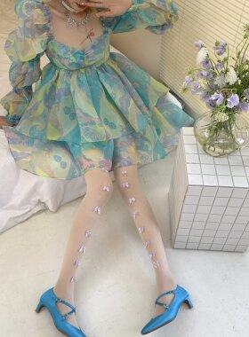 少女蝴蝶结连体袜洛丽塔