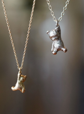 包邮代购日本职人手工制小熊吊坠