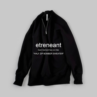 包税包邮日本etreneant上质纯棉套头拉链宽松软糯裹毛厚款卫衣女