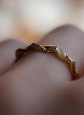 日本麻花形状复古戒指包邮