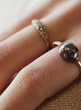 日本手工制作镶嵌钻石指环包邮