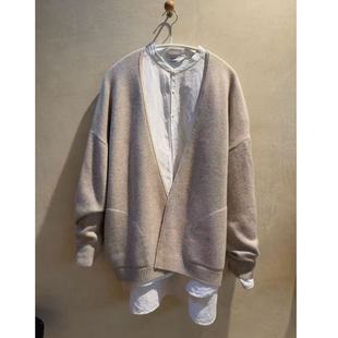 short版 包税 arts&science简约纯色100%羊绒针织开衫 日本代购 包邮