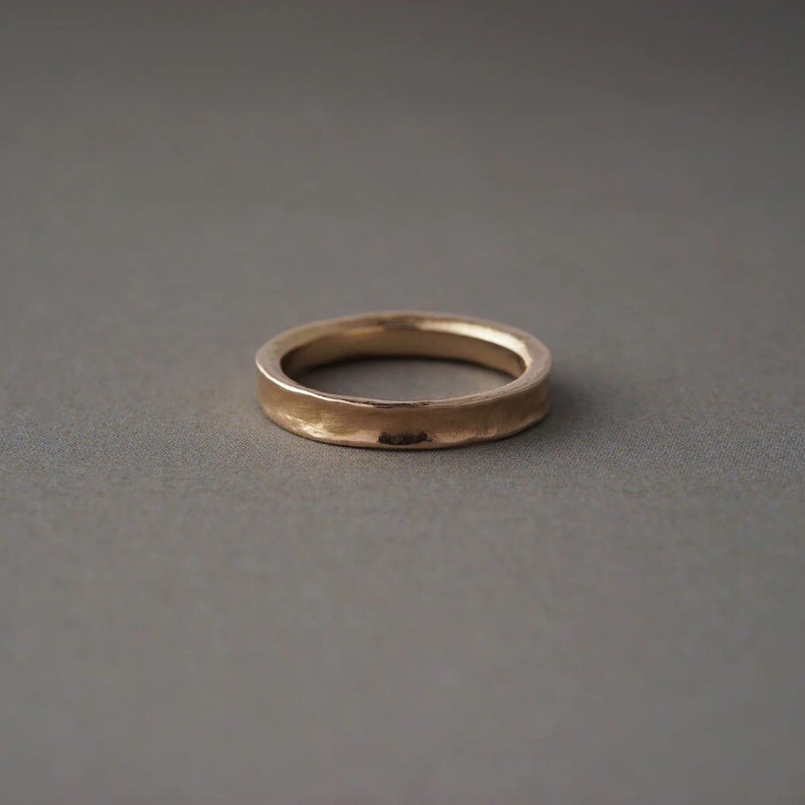 noguchi简约素圈素金戒指女性