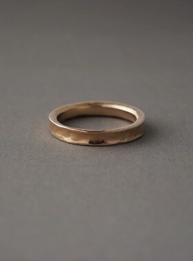 noguchi简约素圈素金戒指女性