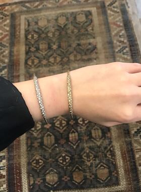 日本钻石镶嵌开口复古手环包邮