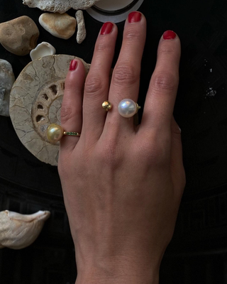 arts&science南洋金色珍珠尾戒