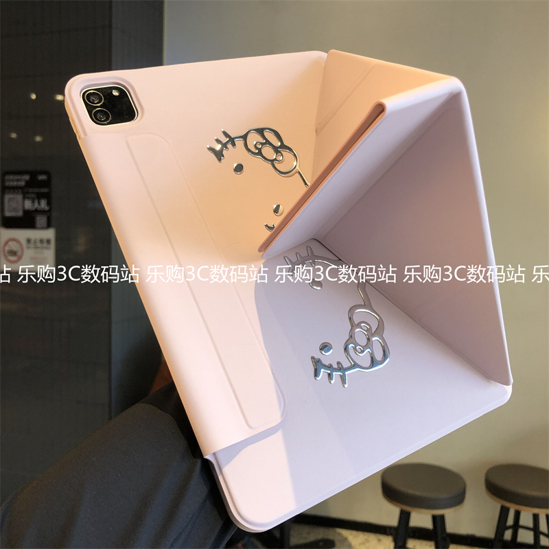 可爱一体式3+Y折叠百变多角度适用2025新款iPad11代保护套air456保护壳7第8代ipad9/10代10.2寸Pro11硅胶皮套