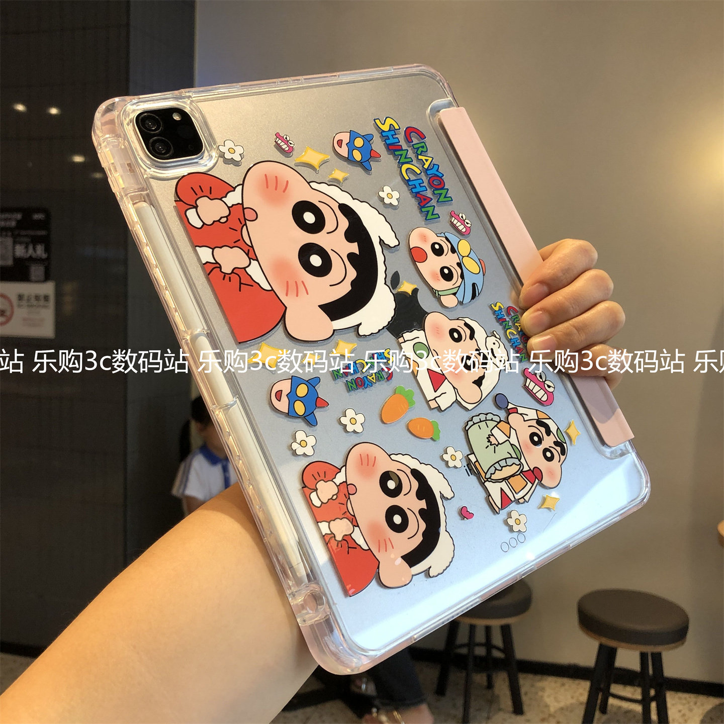 卡通浮雕3+Y折适用2026苹果iPad11新款保护套2025/pro11可爱2022横竖支撑10代10.9寸10.2寸9.7笔槽air456硬壳