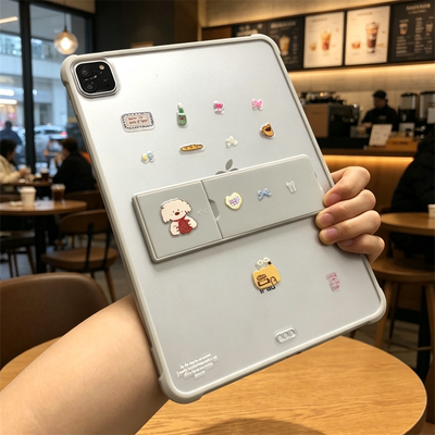 diy可爱小狗苹果iPad11代a16保护套pro11磨砂ipda789第10代10.9支架Air456适用10.2寸9.7防弯apad6平板M4后壳