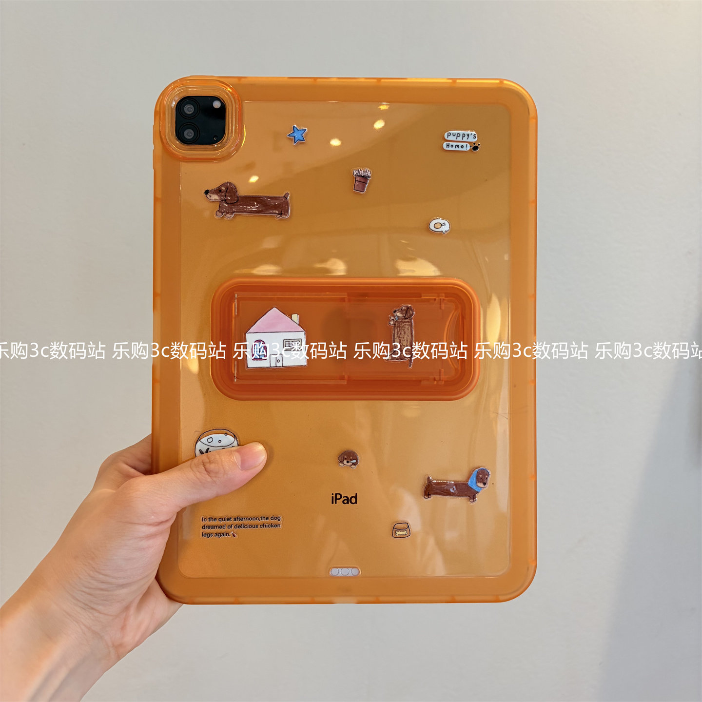 「橘黄色/可爱狗~」适用于苹果ipad pro11/a16/10代全包软壳air8/10.9寸隐藏支架横屏10.2寸平板套MINI67后盖