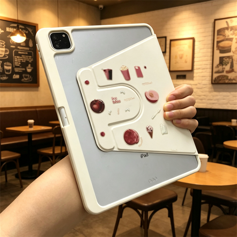 滴胶ins蜜桃360度旋转iPad11保护套立体A16带笔槽2026款Air11适用M234苹果10.2寸9.7防摔iapad78九代十平板壳