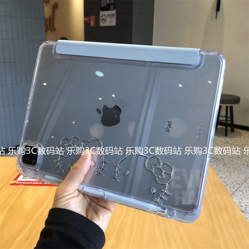 3+y折可吸屏亚克力横竖支架适用iPad11代A16保护套2025新款Air7带笔槽M234苹果10.2寸9.7防弯apaid平板壳apid