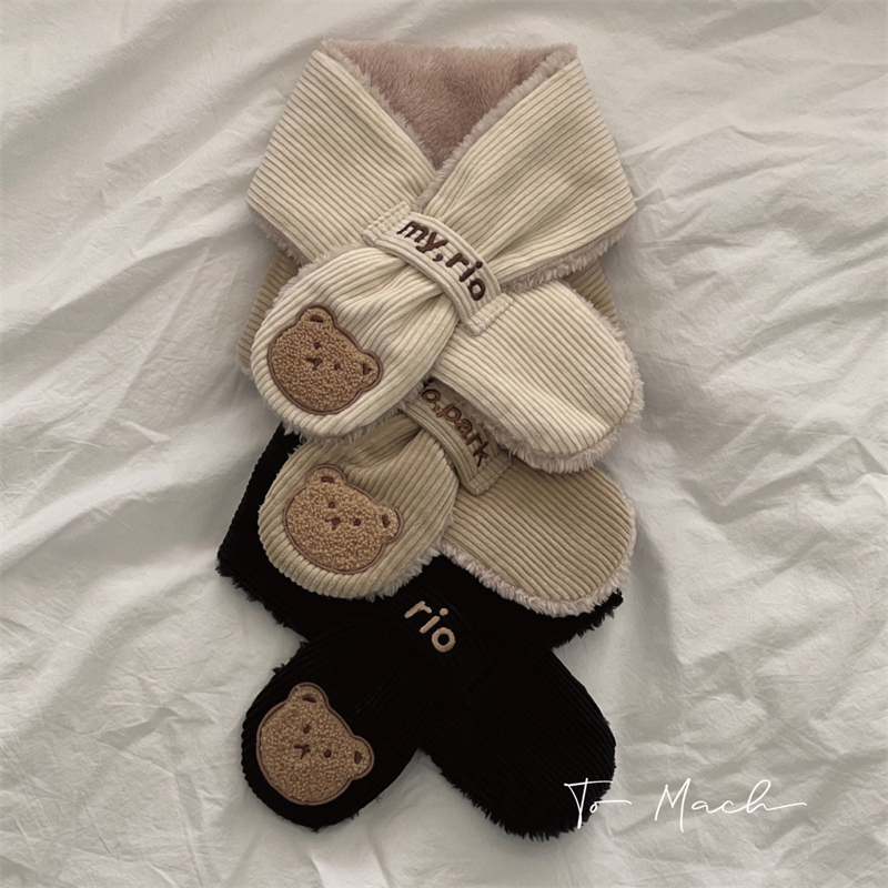 儿童围巾冬季羊羔毛加厚围脖