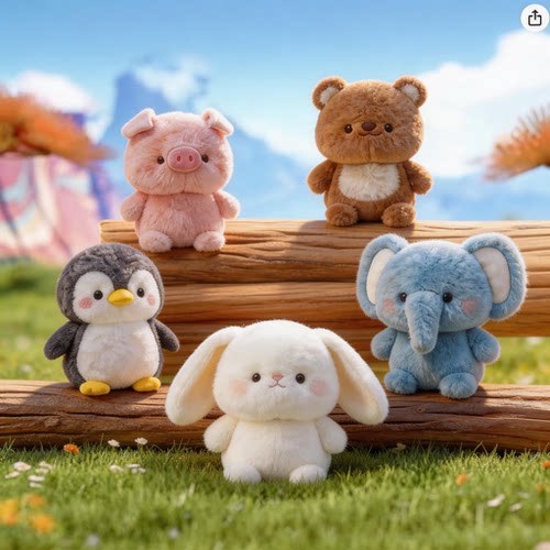 软萌日记萌物毛绒公仔挂件解压