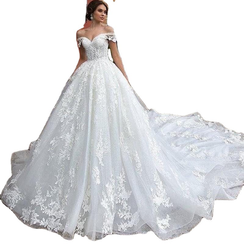 modest princess off shoulder lace a line wedding dresses app