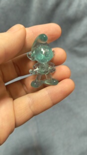 正版散货蓝精灵透明版公仔摆件模型手办