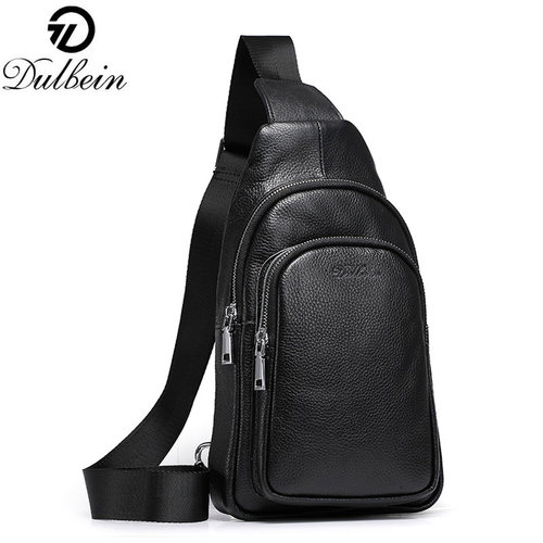 真皮胸包斜挎包男式头层牛皮背包