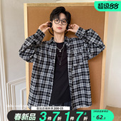 2026新款 春秋款 中大童韩版 开衫 潮牌 男童长袖 格子上衣男孩春装 衬衫