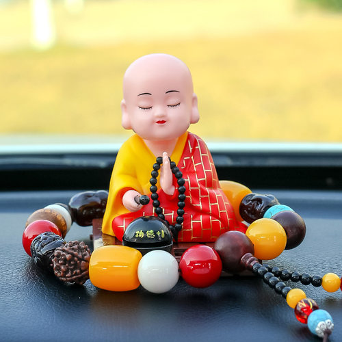 功德+1太阳能小和尚点头敲木鱼