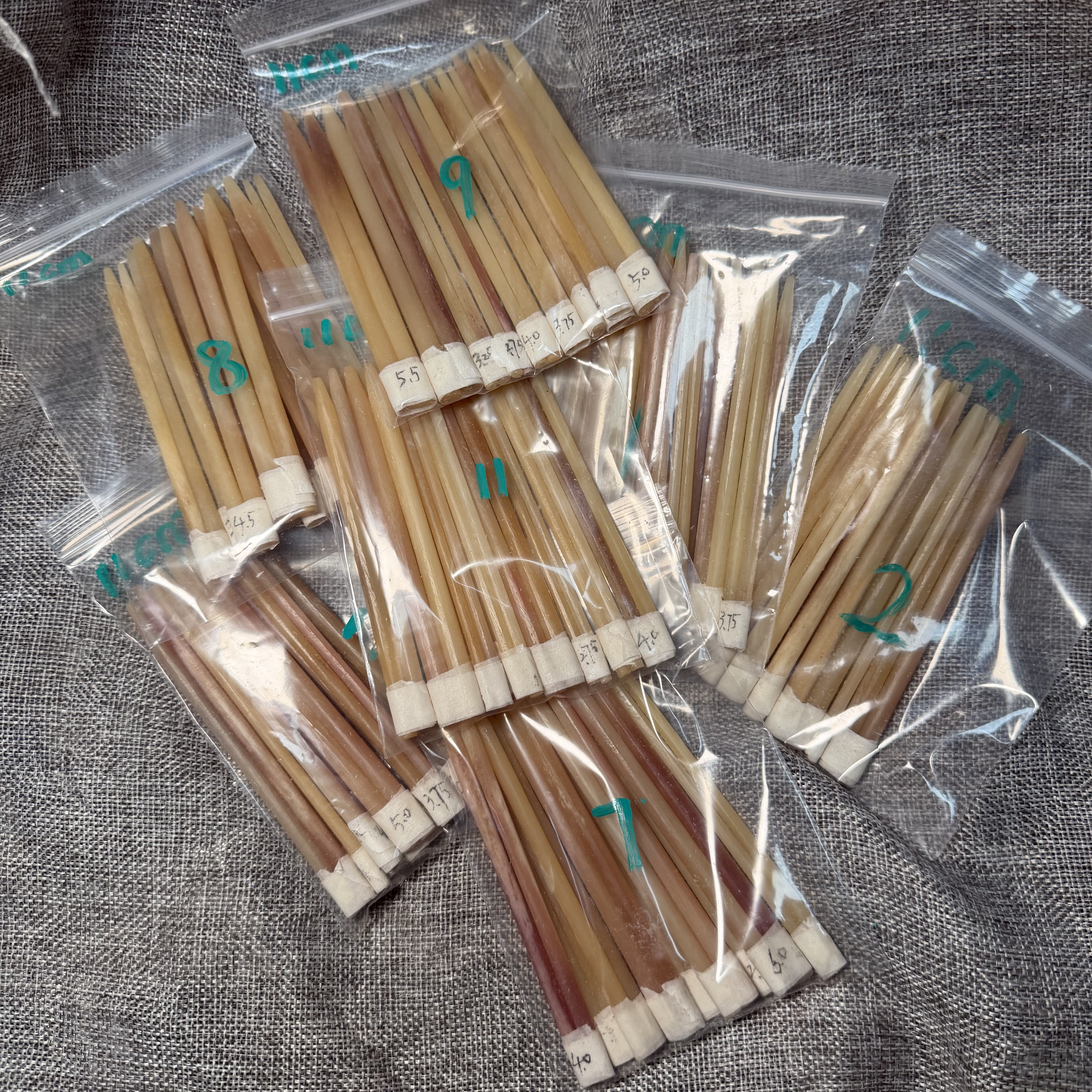 骆驼骨针毛衣针环形针黄白血料材料DIY编织工具一物一图