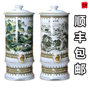 陶瓷净水器储水罐家用陶瓷水缸自来水过滤器麦饭石水桶饮水机 包邮
