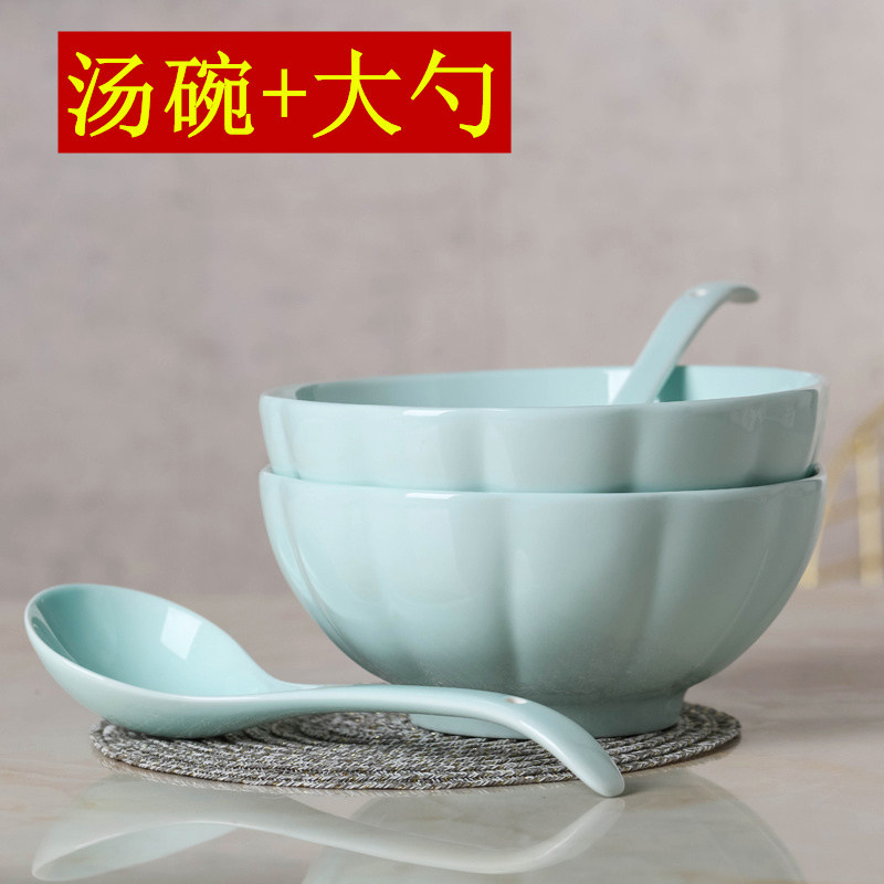 陶瓷日式米饭碗8英寸汤碗家用