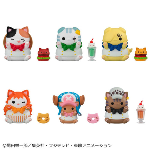预定 MH 海贼王 MEGA CAT 航海王 餐厅料理喵 Q版盒蛋小手办