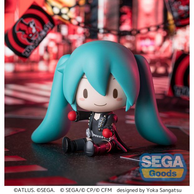 预定 初音未来 PJSK x P5R 联动 fufu sega 豆豆眼坐姿Q版手办图片