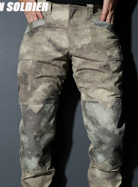 异种兵废墟迷彩战术军迷裤男户外修身束脚工装长裤子防风加厚秋冬