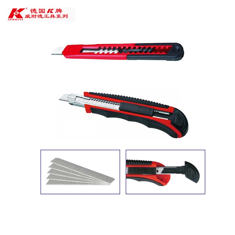 德国K牌工具9mm推扭式塑柄五连发美工刀1615C09-5/11 刀片16159C