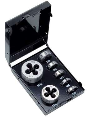 Volkel 德国沃克伯爵49525 圆板牙套装25*9 德标M3-4-5-6-8-10-12