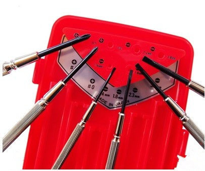 원래 일본어 SHELL 쉘 시계 배치 KD1500 노트북 디지털 휴대 전화 수리 정밀 드라이버 배치