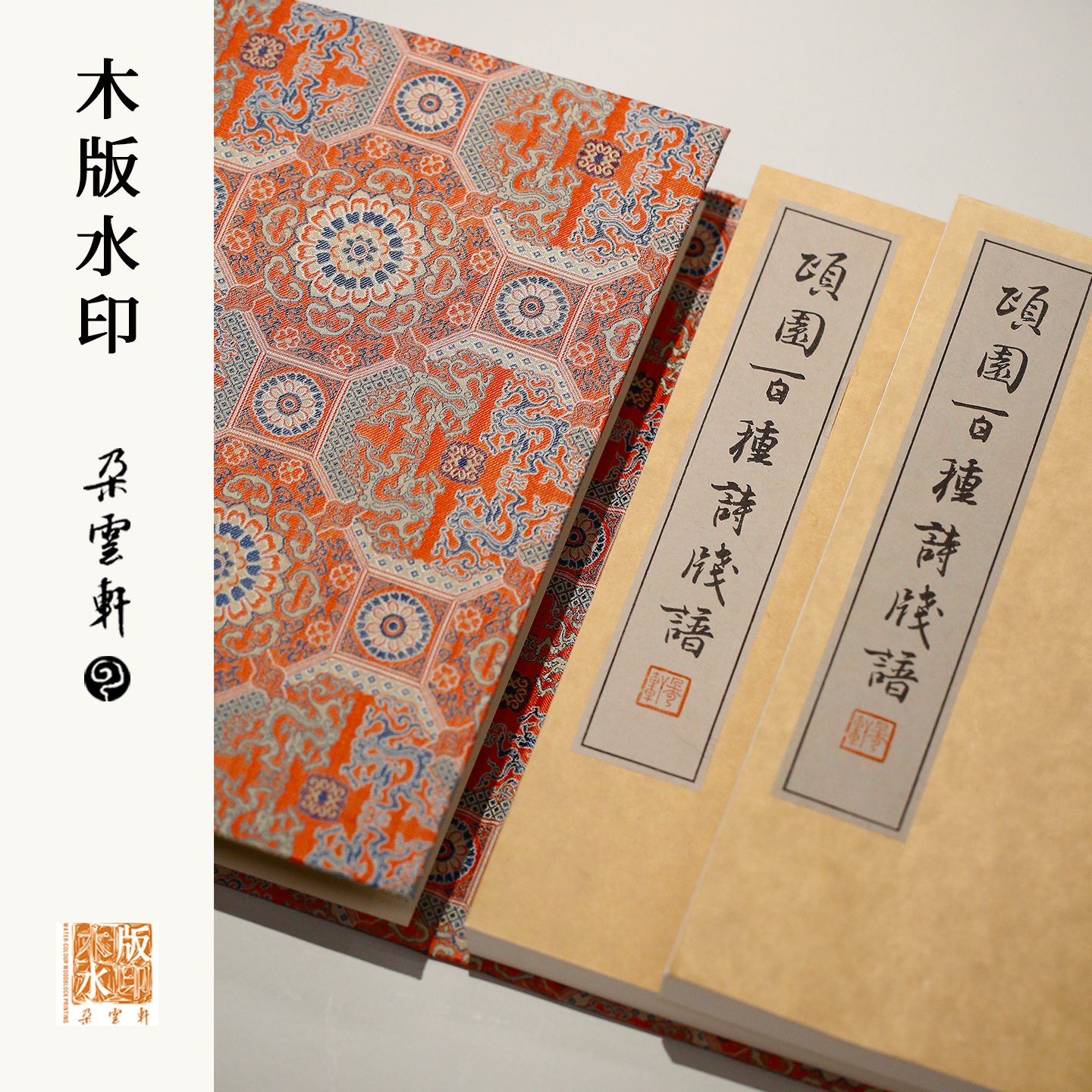 朵云轩木版水印诗笺谱 颐园百种诗笺谱 信笺 画笺 图册 收藏送礼 限量300部