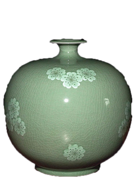 朵云轩小春梅开盛世裂纹釉花瓶