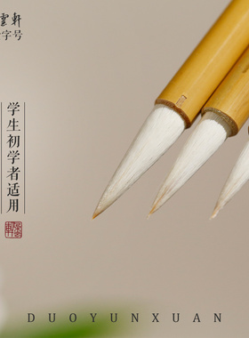 朵云轩毛笔 长流兼毫毛笔 大楷 中楷 小楷 初学者 楷书 行书 初学者练习书法 绘画学生考级适用