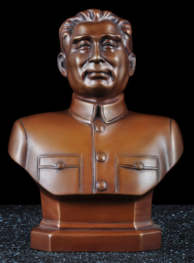 周恩来书房半身像鑫礼轩紫铜