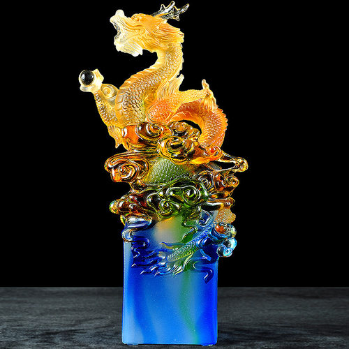 琉璃招财送领导朋友工艺品定制