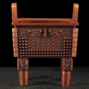 紫铜司父戊方鼎摆件鼎盛千秋铜鼎家居客厅玄关装饰品乔迁商务礼品