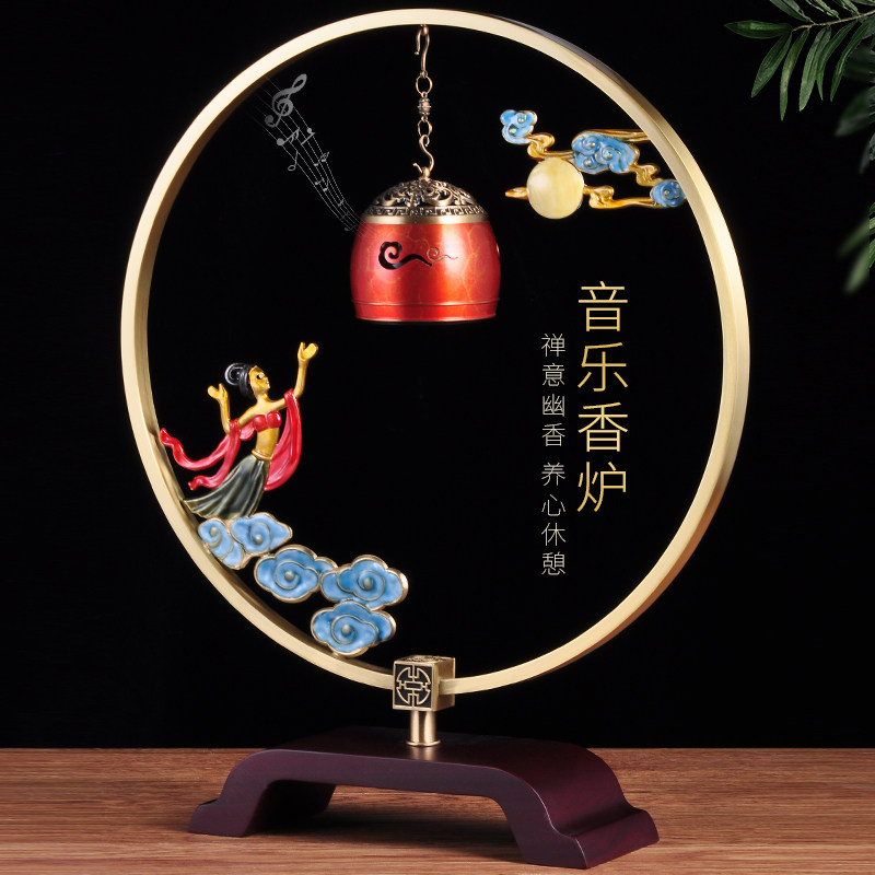 室内禅意风摆件音乐熏香炉