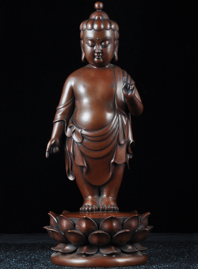 紫铜太子佛摆件铜浴佛释迦摩尼佛像家用寺庙佛堂供奉佛诞浴佛用品
