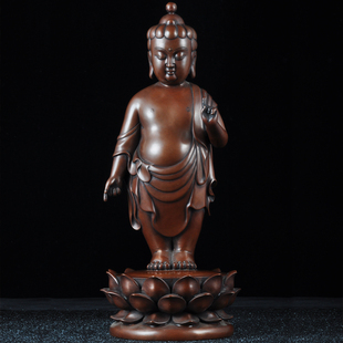 紫铜太子佛摆件铜浴佛释迦摩尼佛像家用寺庙佛堂供奉佛诞浴佛用品