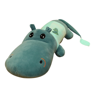 动物长条河马大嘴巴公仔睡觉抱枕头毛绒玩具女男朋友抱枕送女生日