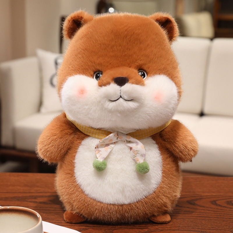 可爱吱吱土拨鼠毛绒玩具公仔玩偶布娃娃儿童礼物女生围巾小老鼠