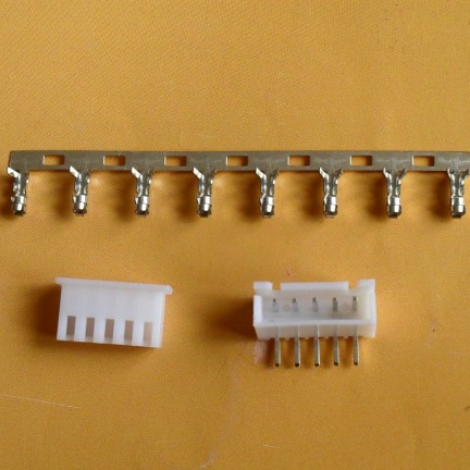 XH-2.54端子  5PIN连接器(插头+簧片+座子) 0.25/套 /弯针 直针
