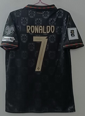 2026国家队尤西比奥特别版球衣C罗足球服队服黑色