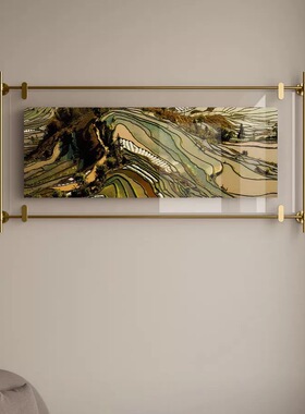 亚克力广告牌展板吊悬挂墙双层夹画海报框公司宣传板展示牌装饰品