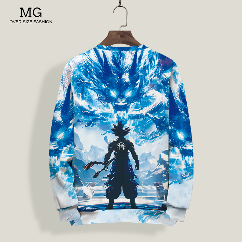 七龙珠圆领卫衣早秋男士卡通孙悟空长袖T恤动漫印花学生开学外套