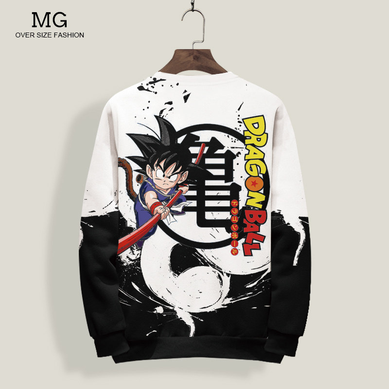 七龙珠联名卫衣男圆领秋季动漫周边长袖T恤宽松大码百搭学生外套