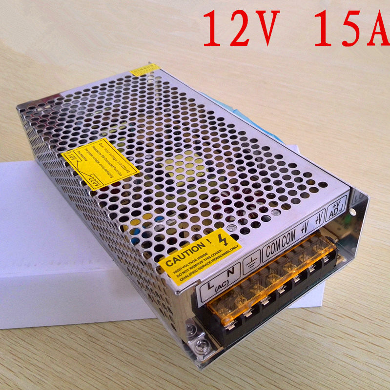 12V15A监控摄像头 集中供电电源 电源适配器 开关电源 大功率铁盒