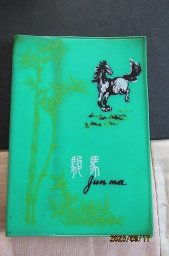 1979年“骏马”绿塑皮36开日记本 景点插图 有赠语内页新无字迹